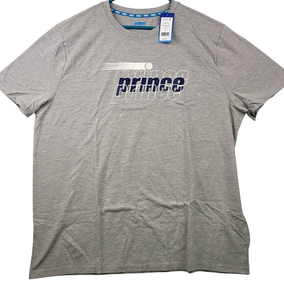 Prince Pickleball Heather Gray XL T-Shirt Cotton Blend Crew Neck Graphic Tee - Picture 1 of 5